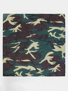 1pc Women Scarves Bohemian Style Vintage Camouflage Print 53cm Bandana Headband, Fashionable Sports Towel And Casual Scarf, Suitable For Outdoor Activities,School Silk Scarves