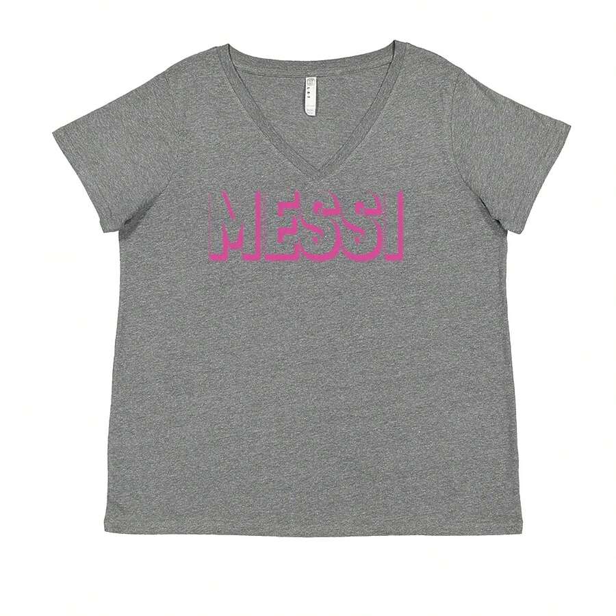 OUTLINE Miami Futbol Ladies V-Neck T-Shirt - 希瑟灰色 - 查看 1