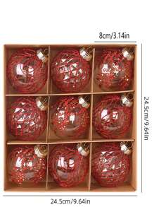 Cirelle 6pcs/9pcs Clear Plastic Christmas Ball Ornaments, Champagne Balls For Tree Decoration - Shatterproof For Holiday Wedding Party Gifts Home Decor Christmas Decorations Room Decor Winter