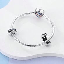 1 Pc Silver Plated Clip Charms Collection Vintage Exquisite Good Details Dragonfly Star Blue Eye Clip Bead Charm Suitable For Bangle Bracelet Necklace Beads For Diy Jewelry Makingwomen Jewelry Gift For Girl