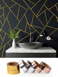 Złota taśma washi, srebrna taśma washi, złota taśma do rękodzieła, różowo-złota taśma washi, fioletowa taśma washi, samoprzylepna metalizowana taśma poliestrowa, taśma washi do bożonarodzeniowych akcentów ściennych, grafiki samochodowe, złota taśma washi, metaliczna złota taśma lustrzana do dekoracji ściennych, grafika artystyczna DIY, samoprzylepna złota taśma dekoracyjna do pakowania prezentów, dekoracja ścian, łazienka, rękodzieło