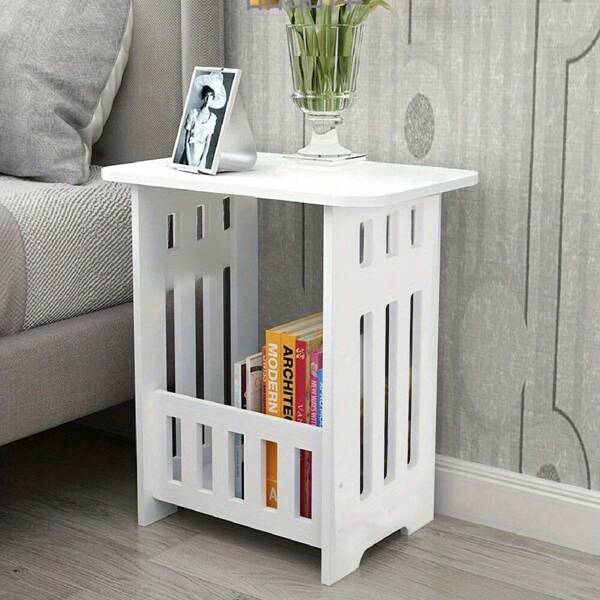 Nachttische Weiß Nachttischschubladenschrank Beistelltisch Nachttisch Aufbewahrungs-Organizer Heimständer für Zuhause Schlafzimmer 32x26x40CM