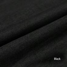 一米弹力牛仔布（纬向略有弹性），DIY 缝纫面料，适合手工制作、工艺和预洗牛仔布材料。柔软亲肤，预切 39 英寸 * 57 英寸。面料以米为单位测量。适用于牛仔裤、夹克、连衣裙、裙子、短裤、夏装、修补和帽子等 - 100cm*145cm - 查看 12