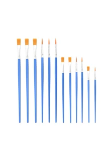 10/50/100 支尼龙毛扁平衬里绘画刷，儿童丙烯颜料画笔，编号油画笔，适用于丙烯、油画、水彩、面部艺术、工艺品、帆布、DIY 线条艺术、岩石艺术和美甲艺术，是送给艺术家和业余爱好者、圣诞节和新年的绝佳礼物