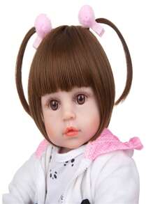 Reborn Baby Doll Silicone Girl Original Can Take Bath 48cm Christmas Gift - 彩色 - 查看 7