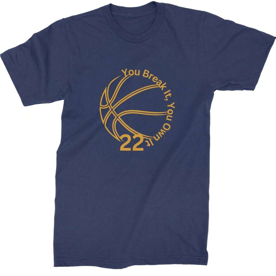 You Break It You Own It 22 Basketball Mens T-Shirt - 藏蓝色 - 查看 1