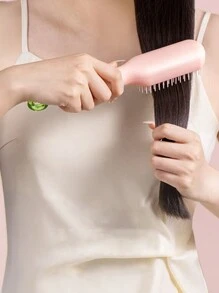 1 pieza Peine mágico retráctil, limpieza del cuero cabelludo, cepillo de masaje portátil para el cabello, cepillo antiestático, para uso doméstico, cepillo, cepillos de cabello, cepillo de bordes, cepillar el cabello, peine de cabello, peinar el cabello, cepillo desenredante, cepillo de bolas, mini cepillo de cabello, set de cepillos de cabello, peine de madera - Multicolor - Ver 5