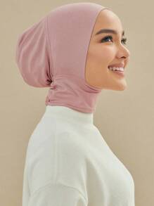 1pc Women's Modal Fabric Elastic Hat Comfortable Neck Protection Cap, Convenient For Head Scarf Hijab, Fashion Solid Color Head Cover, Suitable For Daily Wear Casual Abaya Accessories Casual Under Cap Veiled Clothes