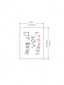 防水“我会给你送花”临时颈部纹身贴纸 - 持久逼真的设计 - 彩色 - 查看 3