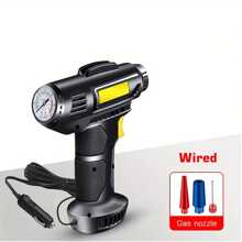 120 -Watt -Watt -Watt -Lapse Car Air Compressor, With Light Diode Lamps, Wireless Handheld Car Inflatable Pump Electric, Car Tire Airflame Tools - 黑色 - 查看 7