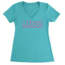 OUTLINE Miami Futbol Ladies V-Neck T-Shirt - 衝浪 - 查看 1