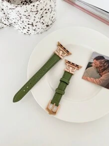 1 件女式棕色、卡其色、深绿色、牛油果绿色、浅粉色、浅粉色皮革 D 型扣表带，兼容 38/40/41/42/44/45/49/46 毫米 Apple Watch Ultra2/Ultra/SE/Series 10/9/8/7/6/5/4/3/2/1 - 38mm/40mm/41mm - 查看 18