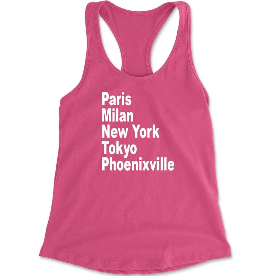 The Great Borough Of Phoenixville Racerback Tank Top For Women - 玫紅色 - 查看 1