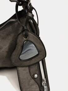 Dedoo Retro Bag 1PC Y2K Gothic Fashionable Type Rivet Decoration Vintage Block Decoration Women's Shoulder Bags And Shoulder Botes Are Adjusted For Daily Travel, Fashion Niche Design, Steampunk, Goth,Bag For Women, Cool Girls Street Wear,Peferct For Music Festival, Concert, Rock Style Bag For Women - màu đen - Xem 6