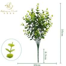 Bouquet d'eucalyptus de simulation, Eucalyptus en rotin DIY Décoration de maison Mariage Layout de scène intérieure/extérieure, Décoration de jardin, Plante d'extérieur, Jardinage, Fleurs artificielles