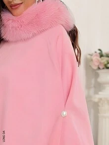Capa corta de mujer - Rosa - Ver 5