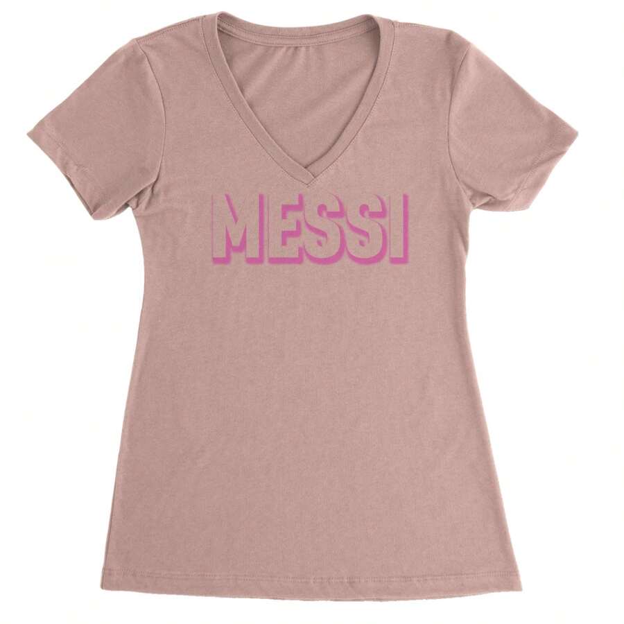 OUTLINE Miami Futbol Ladies V-Neck T-Shirt - Light pink - 查看 1