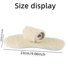 1 Pair Of Wool Warm And Heated Insoles, Winter Shoes Warm And Thick Artificial Cashmere Insoles, Snow Boots Warm Pad