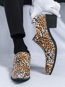 Zapatos con tacón alto de plataforma para hombre, ideales para el trabajo - Negro - Ver 3