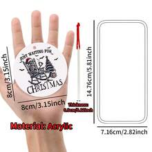 1 đồ trang trí Giáng sinh hình đầu lâu hài hước - Chỉ chờ Giáng sinh, Mặt dây chuyền treo bằng Acrylic, Trang trí tiệc Giáng sinh, Trang trí treo cây thông Noel, Quà tặng cho bạn bè và gia đình - Nhiều màu - Xem 2