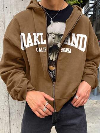 Men's Solid Color Hooded Long Sleeve Sweatshirt Sweatshirt