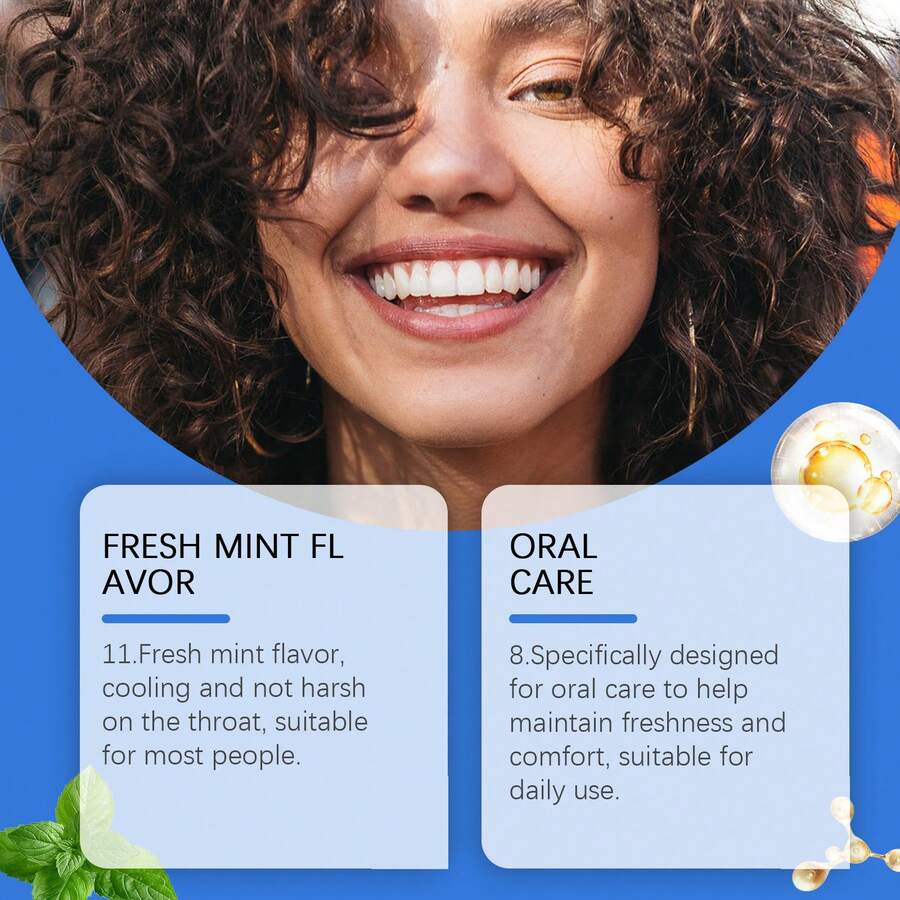 Fresh Breath Spray, Mint Flavored Oral Spray, Convenient Breath