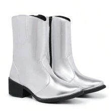 Western Cano Medio Women's Boot - 銀色 - 查看 2