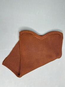 SUMMER STRAP-ON BLOUSE KNITTED MODAL NEW COLLECTION - Rust Brown - View 1