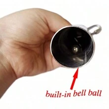 Stainless Steel Bell Toy For Medium To Large Parrots, Chewing & Grinding Toy For Parrot Bird Cage Accessories