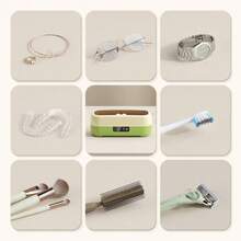 1pc Portable Household Cleaning Machine, Clean Pod Ultrasonic Cleaner, Jewelry Cleaner Machine For Ring, Glasses, Makeup Brush,Bag,Organizer,Storage,Makeup Organizer,Makeup - Green - View 8
