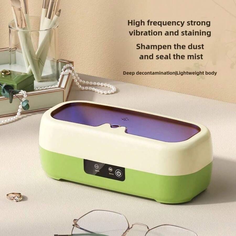 1pc Portable Household Cleaning Machine, Clean Pod Ultrasonic Cleaner, Jewelry Cleaner Machine For Ring, Glasses, Makeup Brush,Bag,Organizer,Storage,Makeup Organizer,Makeup