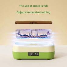 1pc Portable Household Cleaning Machine, Clean Pod Ultrasonic Cleaner, Jewelry Cleaner Machine For Ring, Glasses, Makeup Brush,Bag,Organizer,Storage,Makeup Organizer,Makeup - Green - View 6