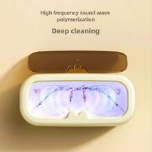1pc Portable Household Cleaning Machine, Clean Pod Ultrasonic Cleaner, Jewelry Cleaner Machine For Ring, Glasses, Makeup Brush,Bag,Organizer,Storage,Makeup Organizer,Makeup - Green - View 4