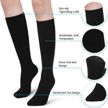 Calcetines de compresión para hombres y mujeres. Apoyo de 15-20 mmHg hasta la rodilla - Multicolor - Ver 6