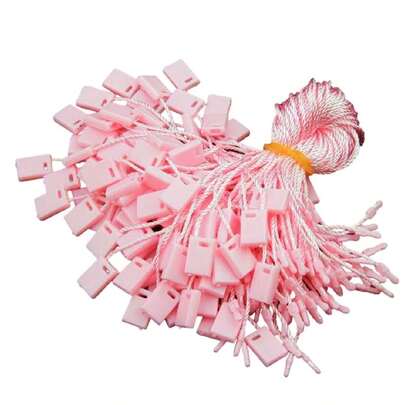 Lacre De Autenticidade Rosa Bebê Para Pendurar Tag Etiquetas Em Roupas - Pacote 1000 peças