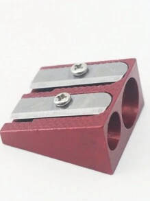 Metal Durable Pencil Sharpener For Triangular Thick Pencils And Normal Pencils, Double Hole Zinc Alloy