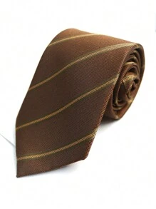 1pc Casual Striped Polyester Necktie, Suitable For Business And Street Wear, All Season - Multicolor - View 17