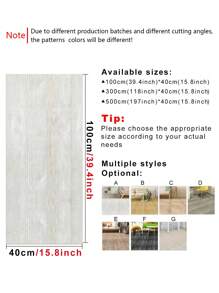 1 Piece Retro & Thickened & Matte Surface Effect Beige Wood Grain Texture Anti-Slip Waterproof Abrasion Resistant Floor Tile Sticker For Home Decoration, Stickers, Wall Decal, Vinly Decal For Home Decorations, Spring Decoration Items Refesh Your Home, Rama Decoration Stickers Gifts Birthday Graduation