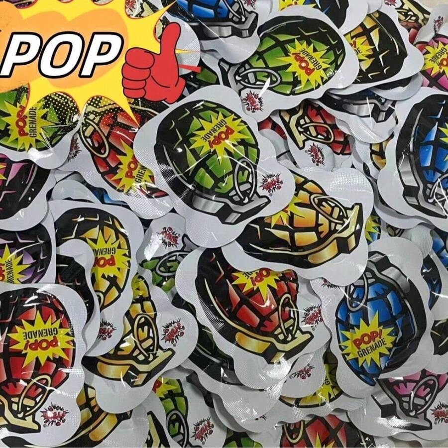 100 件逼真的手榴弹爆竹爆炸减压恶作剧玩具，自爆模型，爆炸包，恶作剧小玩意，适用于派对、婚礼、万圣节、圣诞节、新年庆祝用品 - 多色 - 查看 1