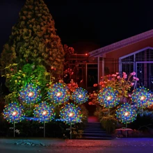 1PC Dandelion Gardening Landscape Outdoor Waterproof Fireworks Light Wedding Decoration Holiday Lawn Light 8 Lighting Modes Household Color, Warm White, White, 60/150/200/240LEDs Multiple Models Available