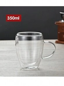 1pc/2pcs/4pcs Double-Layer Glass Coffee Mug Milk Cup Heatproof Tea Cup Set - Transparent - View 12