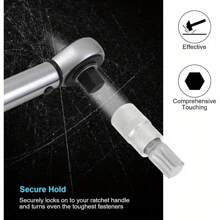 34PCS Star Torx Sockets Metal Nut Set Wrench Ratchet Tool Kit T10-T60 Drive Wrench Socket Set With Storage Case For Car And Bicycle Repair - Variant1 - View 6