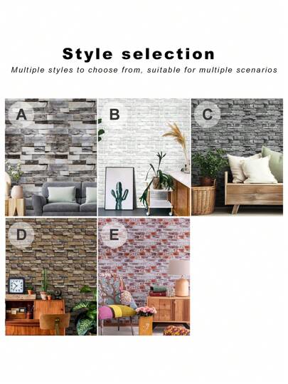 1roll PVC Wand Paper, Retro Brick Pattern Adhesive Roll Home,Renovation Stickers Peel Panels,Wall Wallpapers, ation Items Refresh Your Home,Rama Birthday Graduation view 7