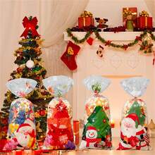 Ông già Noel tuần lộc Halloween Giáng sinh Lễ tạ ơn Ngày lễ Quà tặng lưu trữ Giấy thủy tinh Gói quà tặng - 24 chiếc với thiết kế kết hợp xoắn - Túi đựng kẹo và quà tặng, Thích hợp cho các bữa tiệc, đồ ăn nhẹ, đồ làm bánh - Nhiều màu - Xem 13