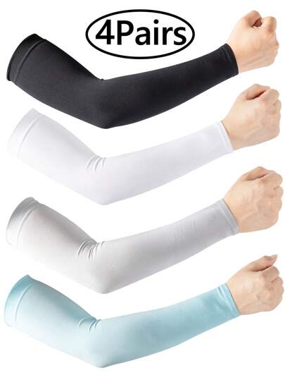 4-Pairs/1Pair Arm Sleeves For Men - Tattoo Cover Up - Cooling Sports Sleeve For Basketball Golf Football Sun Protection Cooling Arm Sleeves Compression - Tattoo Cover Up - Sun Sleeves For Men Youth Halloween Sleeves Cover Arms Arm Warmers Autumn Outfits Halloween Costumes Black Arm Sleeve Gifts For Men