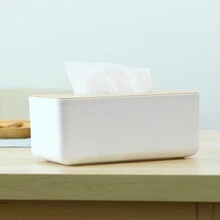 1 hộp đựng khăn giấy bằng gỗ dùng cho gia đình, máy tính để bàn, xe hơi, nhà bếp, phòng khách, phòng ngủ, phòng tắm, hình chữ nhật hoặc hình vuông - trắng - Xem 7