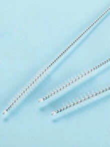 5/10/20件吸管清洁刷，茶壶嘴窄缝隙刷，硬毛奶瓶刷清洁工具，不锈钢小刷子圣诞礼物，学校用品 - 白色 - 查看 9