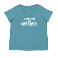 Living That Dirt Track Life Ladies V-Neck T-Shirt