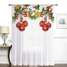 1 pièce Rideau décoratif de Noël - Ajoute une atmosphère festive des fêtes !
