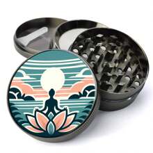 Molinillo Zen, Molinillo de loto, Molinillo de meditación, Regalo para ella, Molinillo con atrapador, Molinillo femenino, Juego de molinillo extra grande de 5 piezas - Multicolor - Ver 1